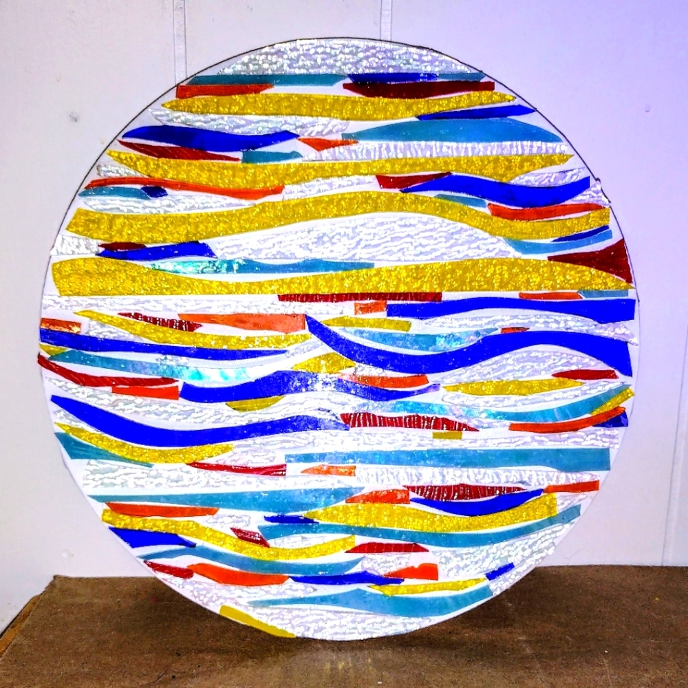 Mosaic glass wall art